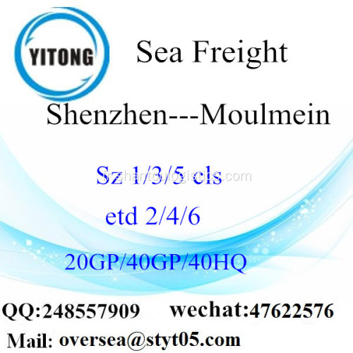 Fret maritime de Port de Shenzhen expédition à Moulmein